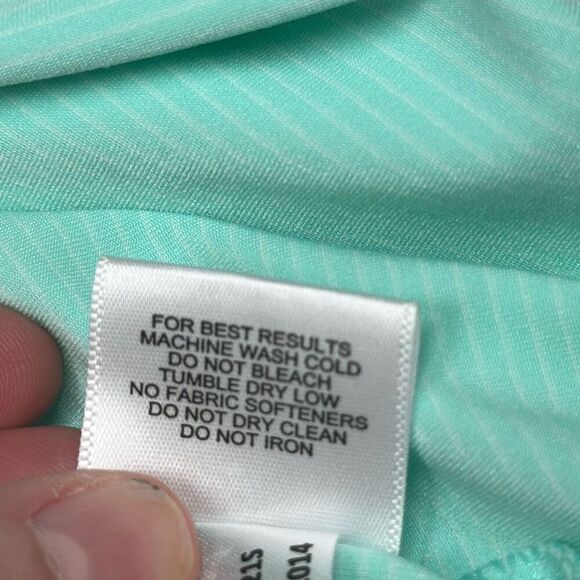 Peter Millar Summer Comfort Green Neon Stripe Polo size XL - Picture 8 of 9